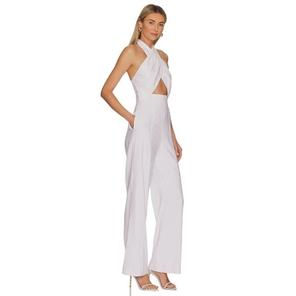Milly Pants - Milly Eda Linen Jumpsuit in White 2 New Womens Dressy Outfit